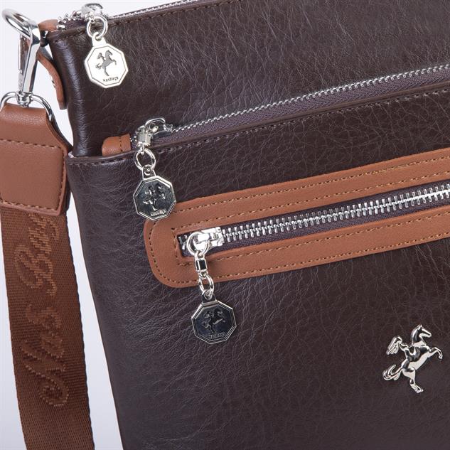 Nas Bag Kadın Çok Gözlü Günlük Çapraz Çanta Kahve  Taba Victoria