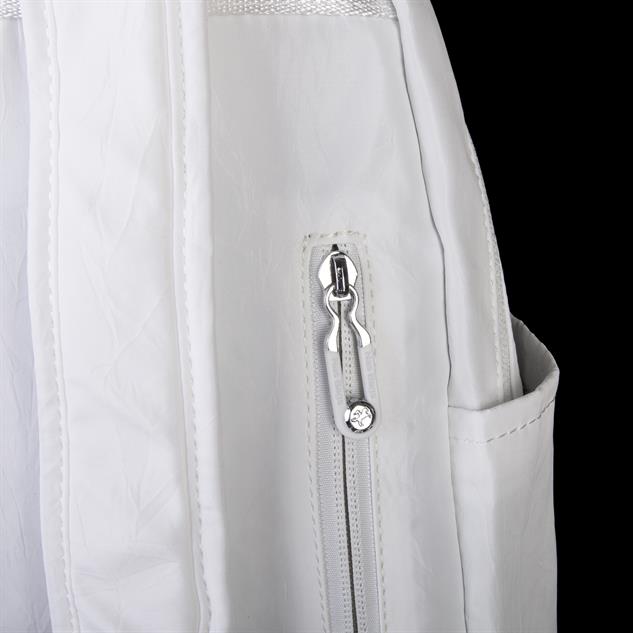 Nas Bag Kadın Çok Gözlü Hafif Su Geçirmez Unisex  (water proof) Çanta Beyaz