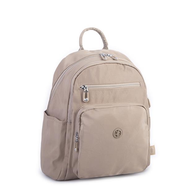 Nas Bag Kadın Çok Gözlü Hafif Su Geçirmez Unisex  (water proof) Çanta Vizon 
