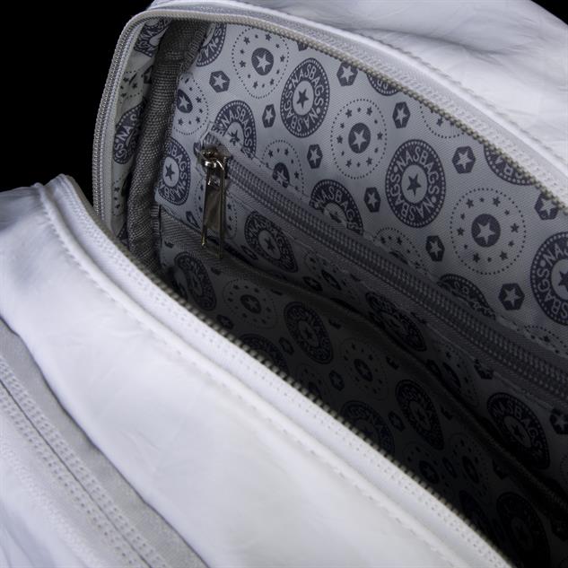 Nas Bag Kadın Çok Gözlü Hafif Su Geçirmez Unisex  (water proof) Çanta Beyaz
