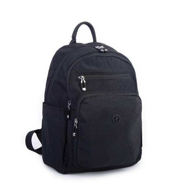 Nas Bag Kadın Çok Gözlü Hafif Su Geçirmez Unisex  (water proof) Çanta Siyah 