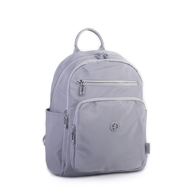 Nas Bag Kadın Çok Gözlü Hafif Su Geçirmez Unisex  (water proof) Çanta Gri 