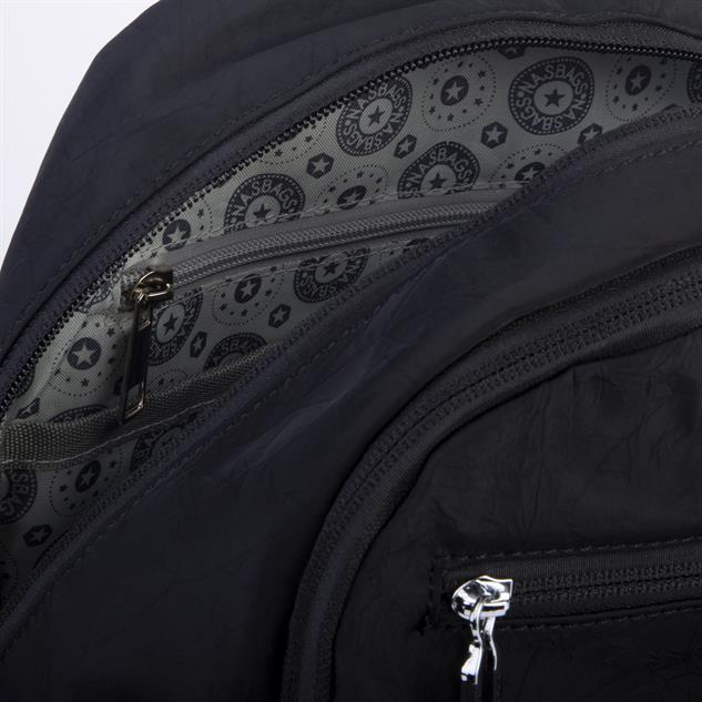 Nas Bag Kadın Çok Gözlü Hafif Su Geçirmez Unisex  (water proof) Çanta Siyah 