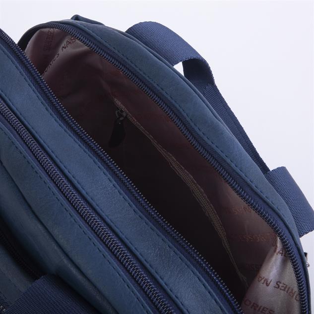 Nas Bag Kadın Çok Gözlü Hafif Su İtici Özellikte El ve Çapraz Çanta Lacivert Raven 