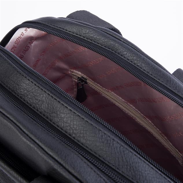 Nas Bag Kadın Çok Gözlü Hafif Su İtici Özellikte El ve Çapraz Çanta Siyah King