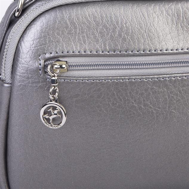 Nas Bag Kadın Çok Gözlü Mini El ve Çapraz Çanta Gri  Victoria