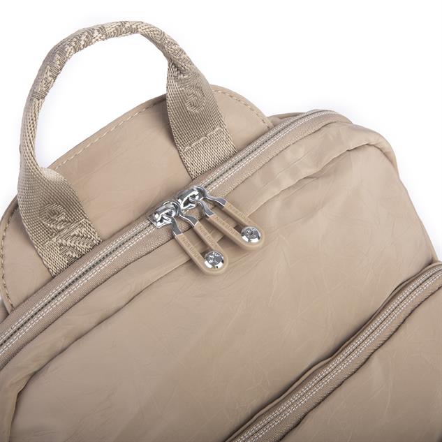 Nas Bag Kadın Çok Gözlü Su Geçirmez (water proof ) Ultra Hafif Sırt Çantası Vizon 