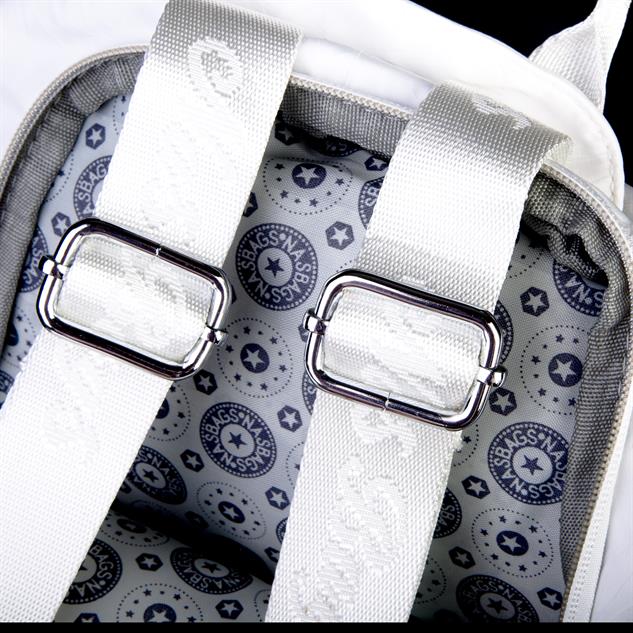 Nas Bag Kadın Çok Gözlü Su Geçirmez (water proof ) Ultra Hafif Sırt Çantası Beyaz