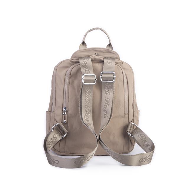 Nas Bag Kadın Çok Gözlü Su Geçirmez (water proof ) Ultra Hafif Sırt Çantası Vizon 