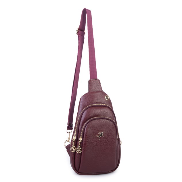 Nas Bag Kadın Crossbody Bag Bel ve Body Bag Bordo Victoria
