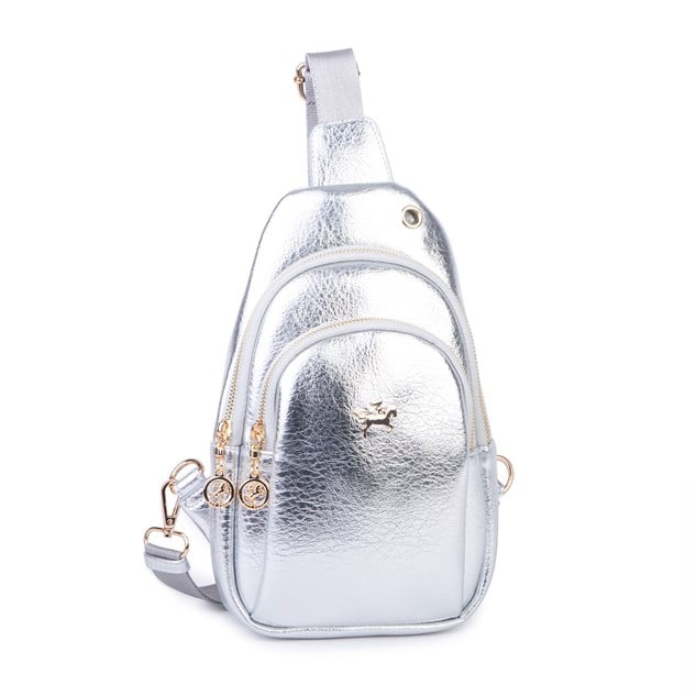 Nas Bag Kadın Crossbody Bag Bel ve Body Bag Gümüş  Victoria