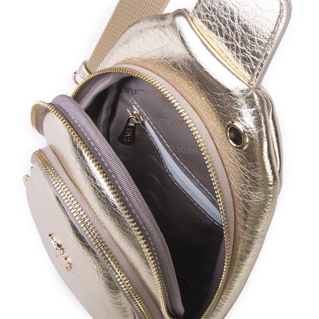 Nas Bag Kadın Crossbody Bag Bel ve Body Bag Altın Victoria