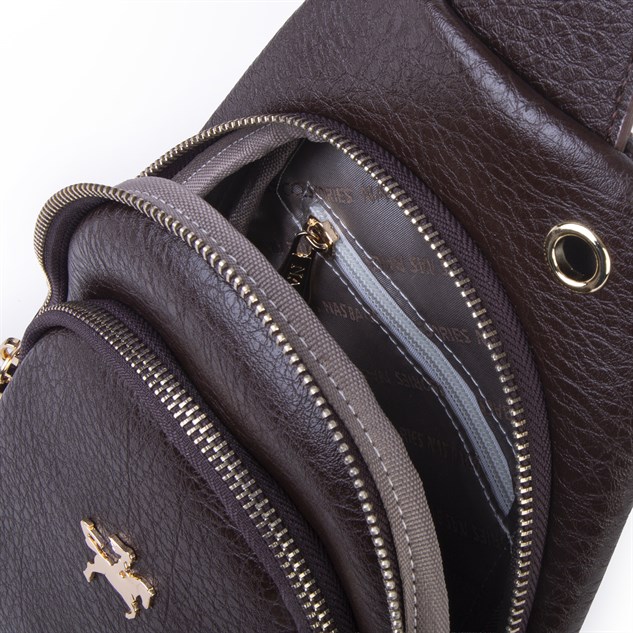 Nas Bag Kadın Crossbody Bag Bel ve Body Bag Kahve Victoria