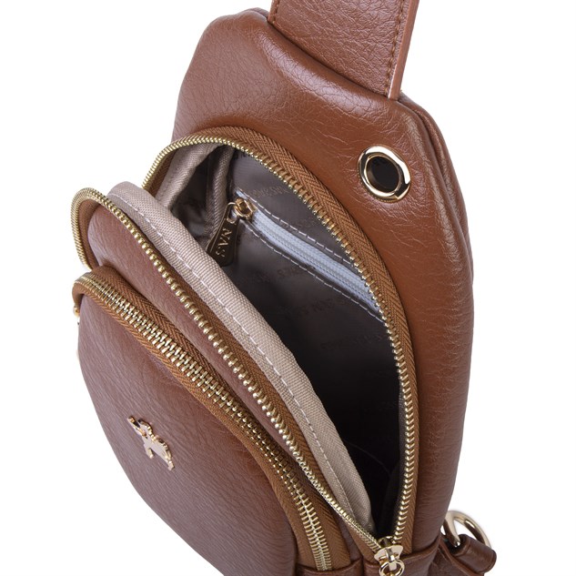 Nas Bag Kadın Crossbody Bag Bel ve Body Bag Taba  Victoria