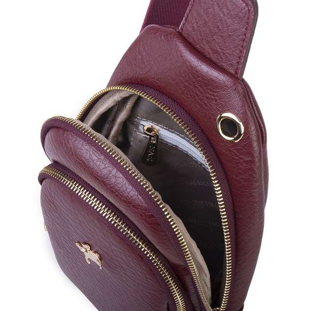 Nas Bag Kadın Crossbody Bag Bel ve Body Bag Bordo Victoria