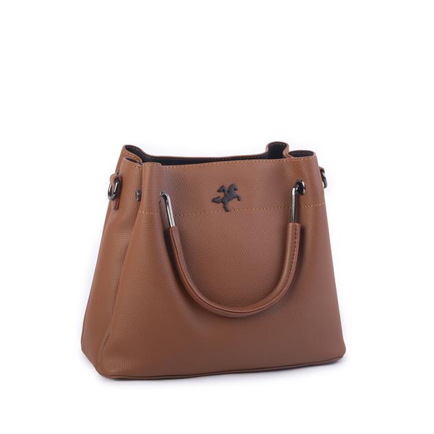 Nas Bag Kadın Dönüştürülebilir El Omuz ve Postacı Çantası Taba 