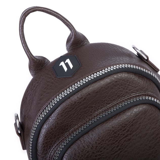 Nas Bag Kadın Dönüştürülebilir Sırt ve Omuz Çantası Şık Geniş Fermuarlı Çanta (24x31x14 cm) Kahve Victoria