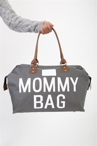 Nas Bag Kadın El Çantası Büyük Boy Anne Bebek Çantası Gri