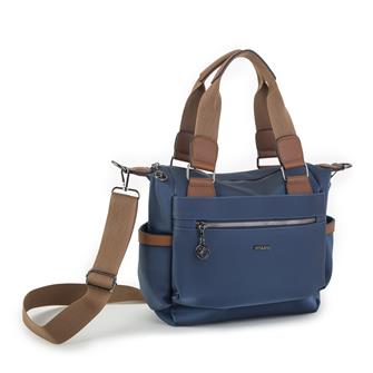 Nas Bag Kadın El Çantası Lacivert Taba Buzzy
