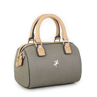 Nas Bag Kadın El Çantası Yeşil Camel Gofraj