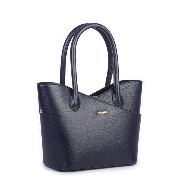 Nas Bag Kadın El ve Omuz Çantası Premium Seri Lacivert Victoria