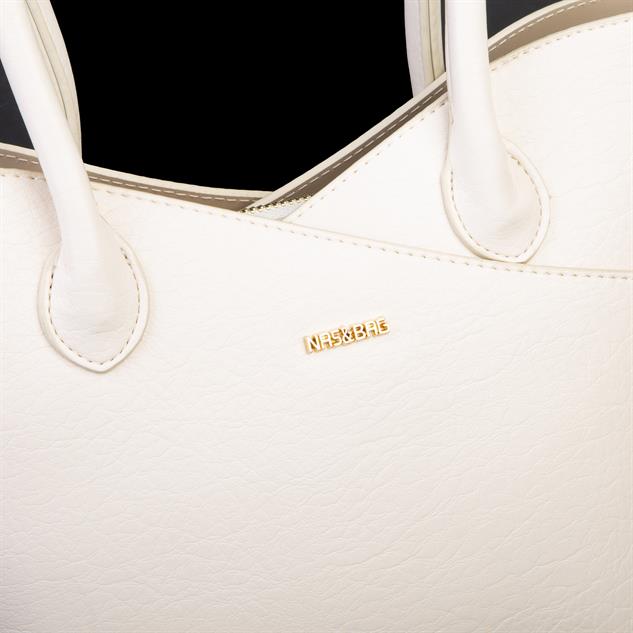 Nas Bag Kadın El ve Omuz Çantası Premium Seri Krem  Victoria