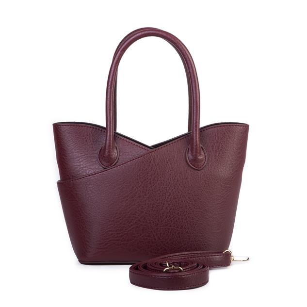 Nas Bag Kadın El ve Omuz Çantası Premium Seri Bordo Victoria