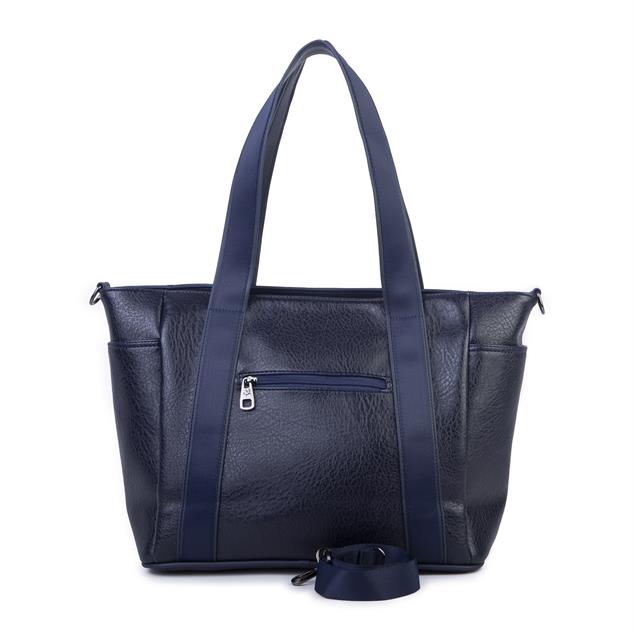 Nas Bag Kadın Extra Büyük Omuz Çantası ve Spor Çantası ( 46x36 cm ) Lacivert Victoria