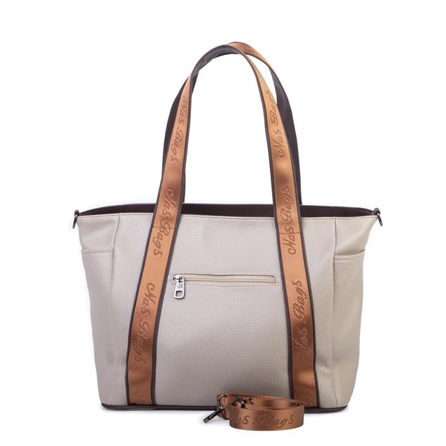 Nas Bag Kadın Extra Büyük Omuz Çantası ve Spor Çantası ( 46x36 cm ) Kum Kahve Taba Lopez