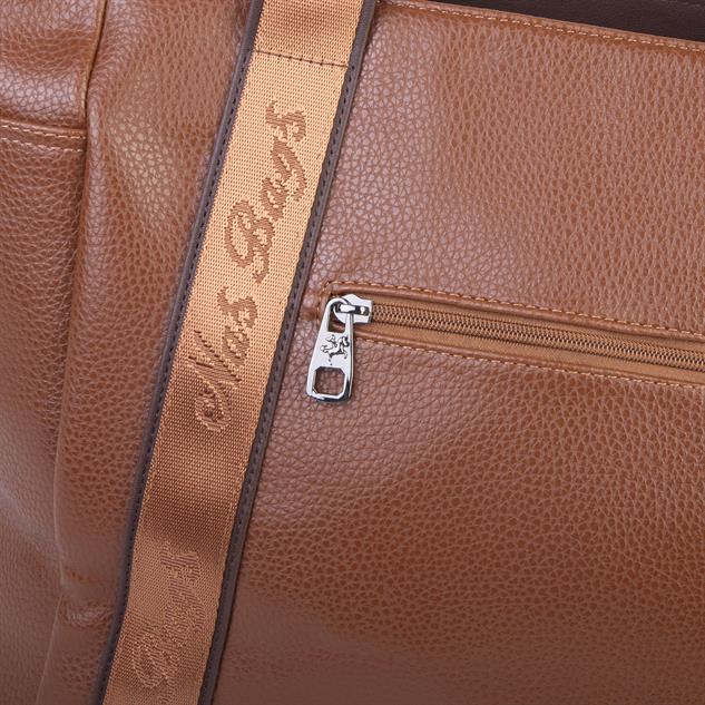 Nas Bag Kadın Extra Büyük Omuz Çantası ve Spor Çantası ( 46x36 cm ) Taba Kahve Lopez