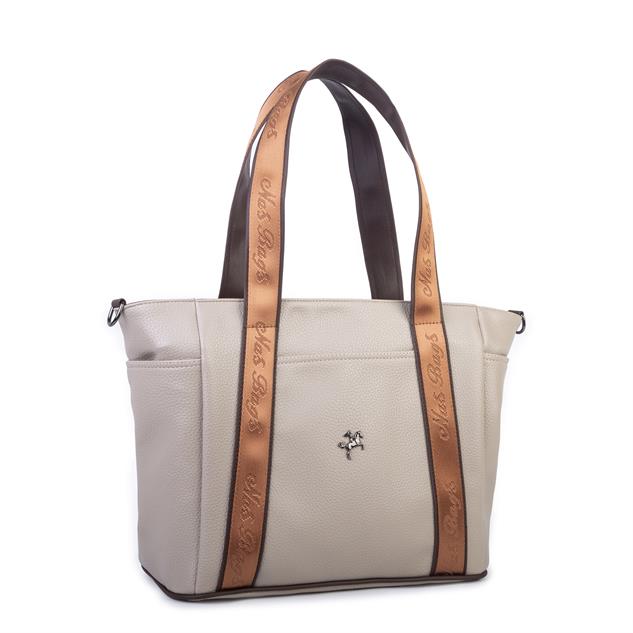Nas Bag Kadın Extra Büyük Omuz Çantası ve Spor Çantası ( 46x36 cm ) Kum Kahve Taba Lopez