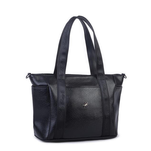 Nas Bag Kadın Extra Büyük Omuz Çantası ve Spor Çantası ( 46x36 cm ) Siyah Victoria