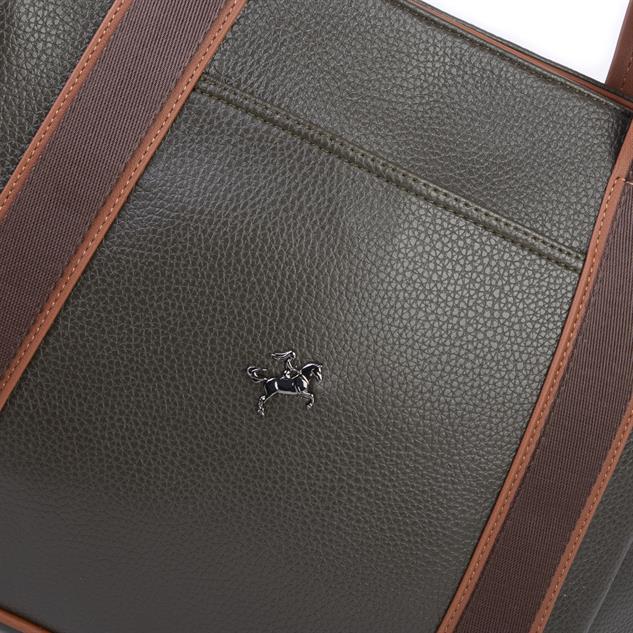 Nas Bag Kadın Extra Büyük Omuz Çantası ve Spor Çantası ( 46x36 cm ) Haki Taba Kahve Lopez