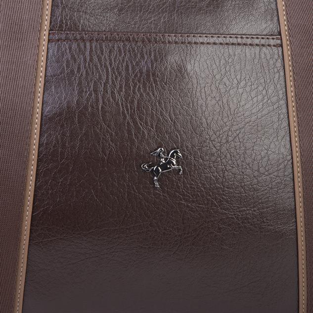 Nas Bag Kadın Extra Büyük Omuz Çantası ve Spor Çantası ( 46x36 cm ) Kahve Vizon Victoria