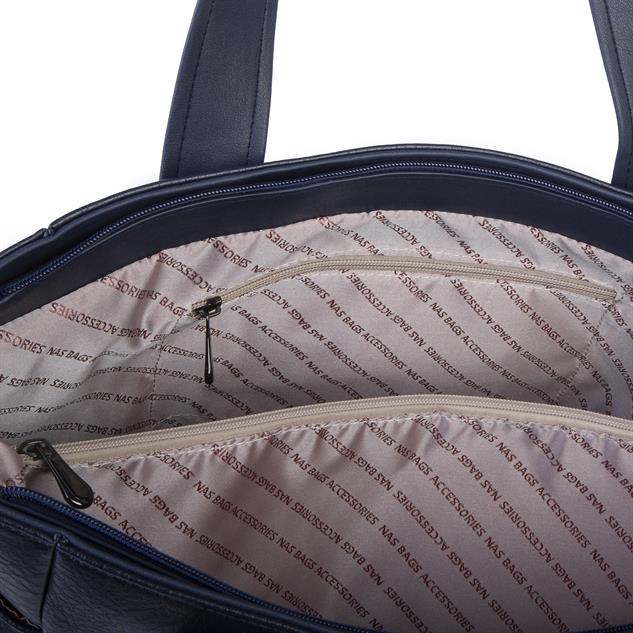 Nas Bag Kadın Extra Büyük Omuz Çantası ve Spor Çantası ( 46x36 cm ) Lacivert Victoria