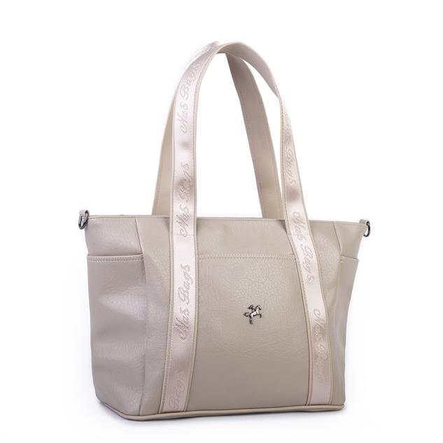 Nas Bag Kadın Extra Büyük Omuz Çantası ve Spor Çantası ( 46x36 cm ) Kum Victoria