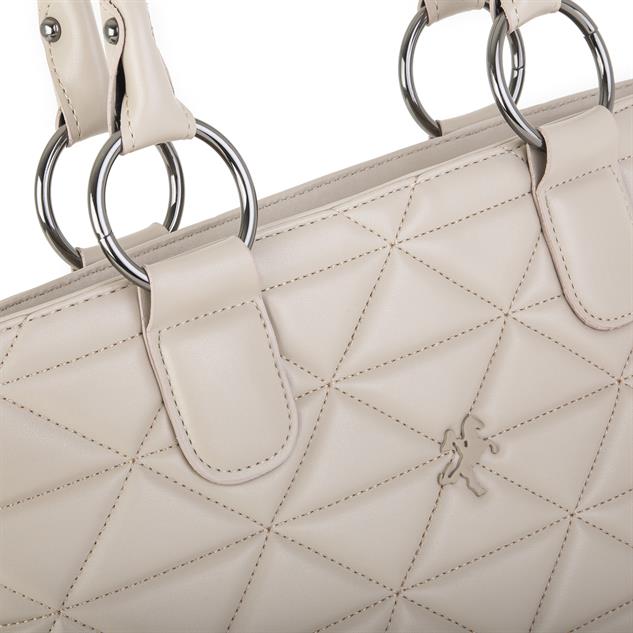Nas Bag Kadın Kapitone  Büyük Boy Omuz Çantası ( 34x33x9 cm) Kum  Kapitone 