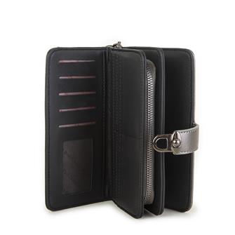 Nas Bag Kadın Klipsli Geniş Cüzdan Gri Nero 