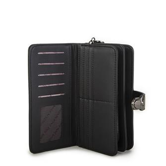 Nas Bag Kadın Klipsli Geniş Cüzdan Siyah Nero