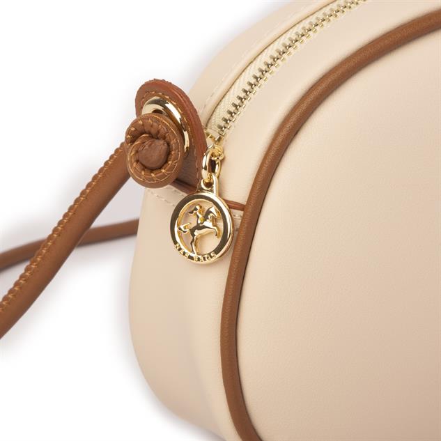 Nas Bag Kadın  Mini Çapraz Çanta Krem Taba Luna (21x16x8 cm)