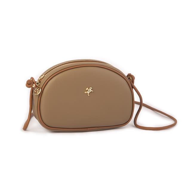 Nas Bag Kadın  Mini Çapraz Çanta Vizon Taba Luna (21x16x8 cm)