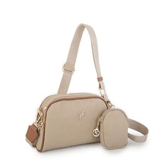 Nas Bag Kadın Mini Çapraz Çantası Kum Taba Gofraj