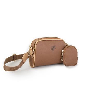 Nas Bag Kadın Mini Çapraz Çantası Taba Camel Gofraj