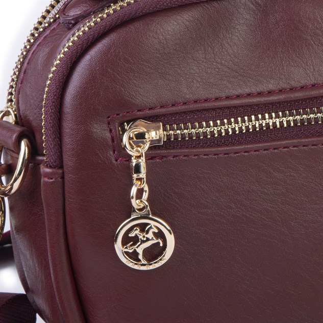 Nas Bag Kadın Mini Çok Gözlü El ve Çapraz Çanta Bordo