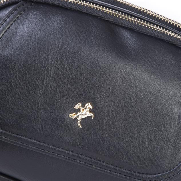 Nas Bag Kadın Mini Çok Gözlü El ve Çapraz Çanta Siyah