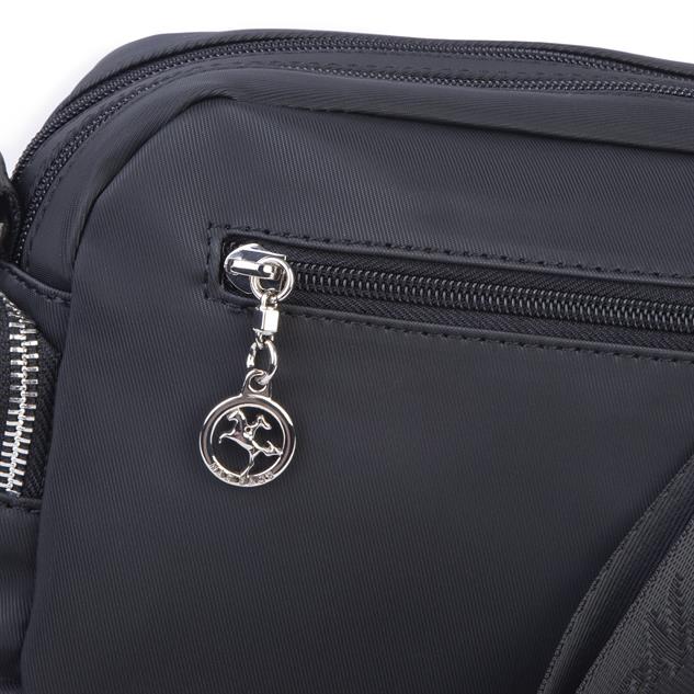 Nas Bag Kadın Mini Çok Gözlü Spor Şık Çanta ( en :25 cm , boy: 16 cm ) Siyah Buzzy
