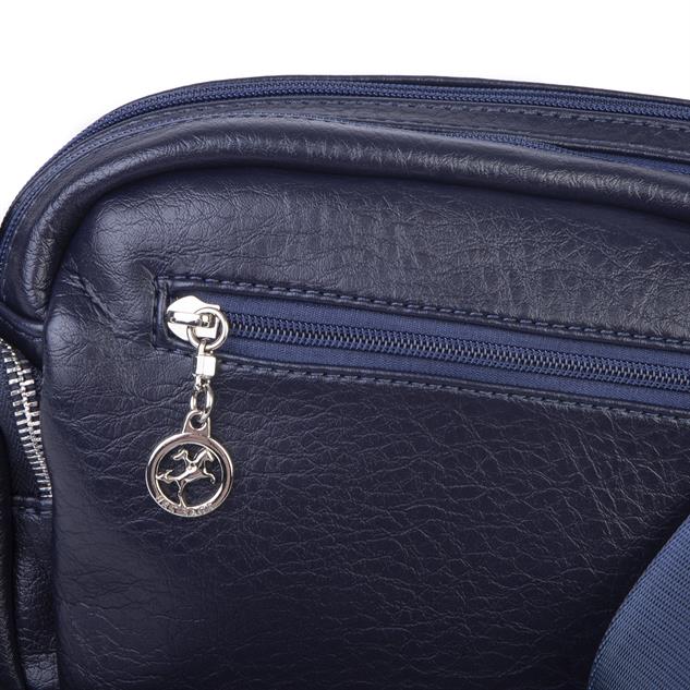 Nas Bag Kadın Mini Çok Gözlü Spor Şık Çanta ( en :25 cm , boy: 16 cm ) Lacivert Victoria