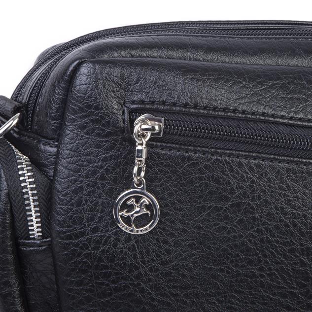 Nas Bag Kadın Mini Çok Gözlü Spor Şık Çanta ( en :25 cm , boy: 16 cm ) Siyah Victoria