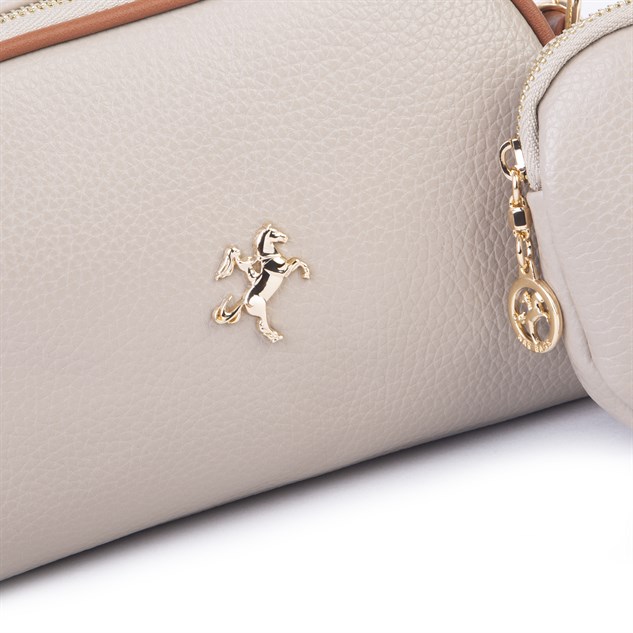 Nas Bag Kadın Mini Cüzdanlı Omuz ve Çapraz Çanta Kum Taba Lopez