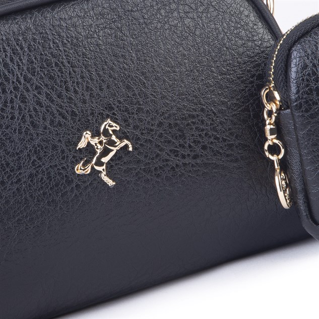 Nas Bag Kadın Mini Cüzdanlı Omuz ve Çapraz Çanta Siyah Victoria